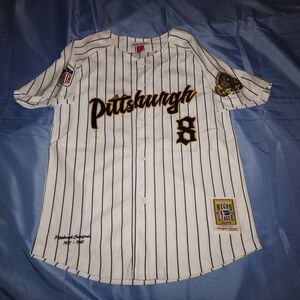 NEGRO LEAGUE YOUTH KIDS PITTSBURG CRAWFORDS #8 BASEBALL JERSEY WHITE SZ LG NWOT